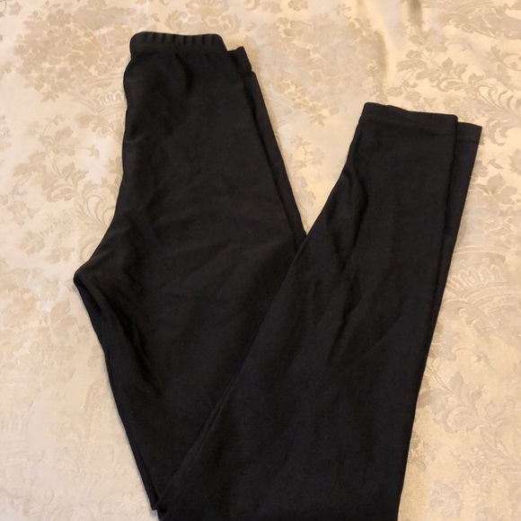 AMERICAN APPAREL SIZE SMALL - SHINY BLACK LEGGINGS - #306 - Picture 4 of 12